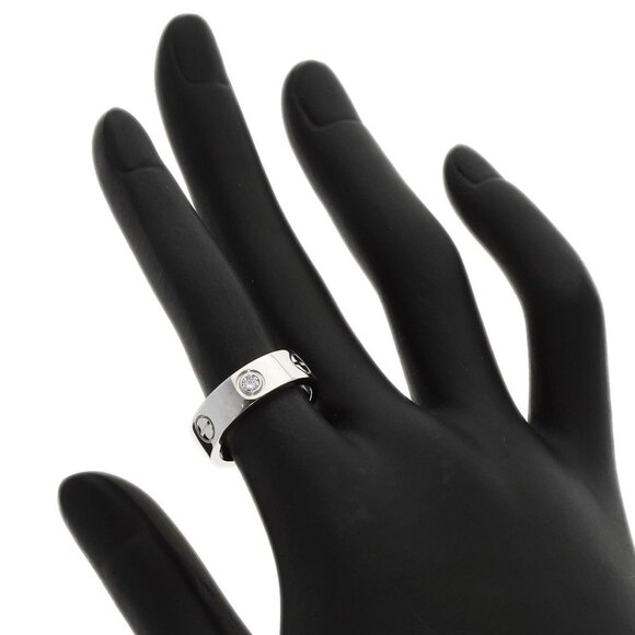 CARTIER White Gold Diamond Love Ring #50 - Picture 6 of 11